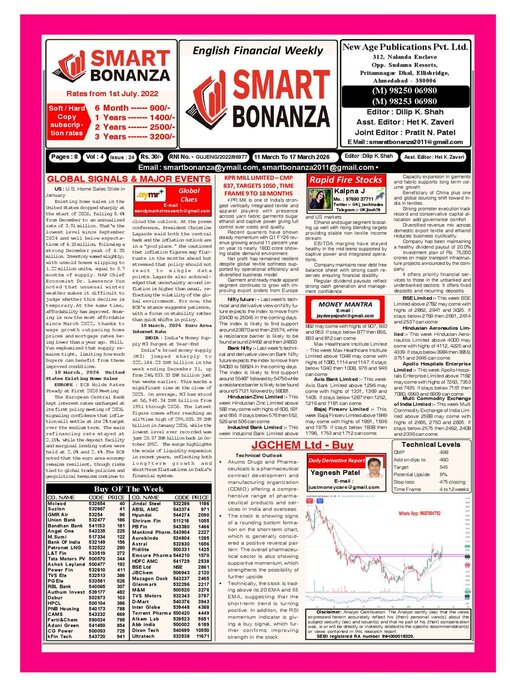 Title details for Smart Bonanza Financial Weekly English by New Age Publications Pvt. Limited - Available